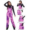 imageWULFUL Womens Insulated Snow Bibs Waterproof Winter Ski Pants Snowboarding OverallsCamo Star