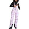 imageWULFUL Womens Insulated Snow Bibs Waterproof Winter Ski Pants Snowboarding OverallsPattern 1