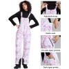 imageWULFUL Womens Insulated Snow Bibs Waterproof Winter Ski Pants Snowboarding OverallsPattern 1