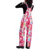 imageWULFUL Womens Insulated Snow Bibs Waterproof Winter Ski Pants Snowboarding OverallsPattern 2
