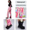 imageWULFUL Womens Insulated Snow Bibs Waterproof Winter Ski Pants Snowboarding OverallsPattern 2
