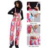 imageWULFUL Womens Insulated Snow Bibs Waterproof Winter Ski Pants Snowboarding OverallsPattern 2