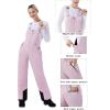 imageWULFUL Womens Insulated Snow Bibs Waterproof Winter Ski Pants Snowboarding OverallsPink
