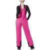 imageWULFUL Womens Insulated Snow Bibs Waterproof Winter Ski Pants Snowboarding OverallsRose Red
