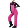 imageWULFUL Womens Insulated Snow Bibs Waterproof Winter Ski Pants Snowboarding OverallsRose Red
