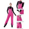 imageWULFUL Womens Insulated Snow Bibs Waterproof Winter Ski Pants Snowboarding OverallsRose Red