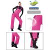 imageWULFUL Womens Insulated Snow Bibs Waterproof Winter Ski Pants Snowboarding OverallsRose Red
