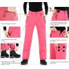 imageWULFUL Womens Insulated Snow Ski Pants Waterproof Winter Snowboarding Skiing Cargo PantsRose Red