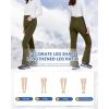 imageWULFUL Womens Snow Ski Pants Waterproof Insulated Fleece Lined Winter Softshell Hiking PantsArmy Green