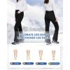 imageWULFUL Womens Snow Ski Pants Waterproof Insulated Fleece Lined Winter Softshell Hiking PantsBlack