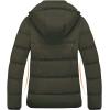 imageWULFUL Womens Winter Coats Lightweight Warm Thicken Puffer Jacket Waterproof Quilted Winter Jacket with Removable Hood