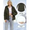 imageWULFUL Womens Winter Coats Lightweight Warm Thicken Puffer Jacket Waterproof Quilted Winter Jacket with Removable Hood