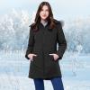 imageWULFUL Womens Winter Coats Long Warm Thicken Puffer Jackets Outwear With Removable Fur HoodBlack
