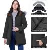 imageWULFUL Womens Winter Coats Long Warm Thicken Puffer Jackets Outwear With Removable Fur HoodBlack