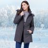 imageWULFUL Womens Winter Coats Long Warm Thicken Puffer Jackets Outwear With Removable Fur HoodDark Grey