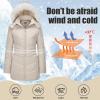 imageWULFUL Womens Winter Coats Long Warm Thicken Puffer Jackets Outwear With Removable Fur HoodKhaki