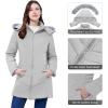 imageWULFUL Womens Winter Coats Long Warm Thicken Puffer Jackets Outwear With Removable Fur HoodLight Grey