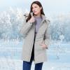 imageWULFUL Womens Winter Coats Long Warm Thicken Puffer Jackets Outwear With Removable Fur HoodLight Grey
