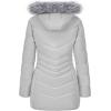 imageWULFUL Womens Winter Coats Long Warm Thicken Puffer Jackets Outwear With Removable Fur HoodLight Grey