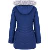 imageWULFUL Womens Winter Coats Long Warm Thicken Puffer Jackets Outwear With Removable Fur HoodNavy Blue