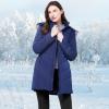 imageWULFUL Womens Winter Coats Long Warm Thicken Puffer Jackets Outwear With Removable Fur HoodNavy Blue