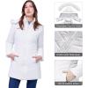 imageWULFUL Womens Winter Coats Long Warm Thicken Puffer Jackets Outwear With Removable Fur HoodWhite