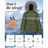 imageWULFUL Womens Winter Coats Warm Lightweight Thicken Puffer Jackets with FauxFur HoodArmy Green