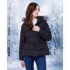 imageWULFUL Womens Winter Coats Warm Lightweight Thicken Puffer Jackets with FauxFur HoodBlack