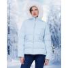 imageWULFUL Womens Winter Coats Warm Lightweight Thicken Puffer Jackets with FauxFur HoodLight Blue