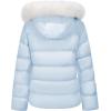 imageWULFUL Womens Winter Coats Warm Lightweight Thicken Puffer Jackets with FauxFur HoodLight Blue