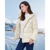 imageWULFUL Womens Winter Coats Warm Lightweight Thicken Puffer Jackets with FauxFur HoodLight Khaki