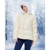 imageWULFUL Womens Winter Coats Warm Lightweight Thicken Puffer Jackets with FauxFur HoodLight Khaki