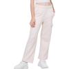 imageWULFUL Girls Cargo Sweatpants Wide Leg Fleece Lined Casual Pants for Girl Fall Winter Baggy High Waisted Pants with PocketsCream