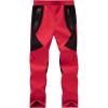 imageWULFUL Kids Waterproof Snow Ski Pants Boys Girls Outdoor Winter Fleece Hiking Insulated Snowboard PantsRed