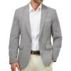 imageWULFUL Mens Casual Sport Coat Blazer Lightweight One Button Suit Jackets Dark GreyNew Large