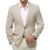 imageWULFUL Mens Casual Sport Coat Blazer Lightweight One Button Suit JacketsLight Brownnew