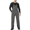 imageWULFUL Mens Insulated Snow Bibs Waterproof Winter Ski Pants Snowboarding OverallsDark Grey