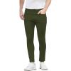 imageWULFUL Mens Jeans Slim Fit Skinny Jeans Stretch Pants Tapered Leg Expandable Waist Denim PantsArmy Green
