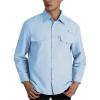 imageWULFUL Mens Sun Protection Fishing Shirts UPF 50 UV Lightweight Quick Dry Cooling Button Down Shirts for Work Hiking SafariLight Blue