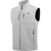 imageWULFUL Mens Windproof Lightweight Golf Vest Outerwear with Pockets Softshell Sleeveless Jacket for Running Hiking SportsLight Grey
