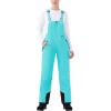 imageWULFUL Womens Insulated Snow Bibs Waterproof Winter Ski Pants Snowboarding OverallsAqua