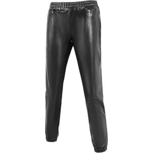 imageWULFUL Kids Boys Metallic 70s Disco Costume Sequin Party Jogger PantsBlack01
