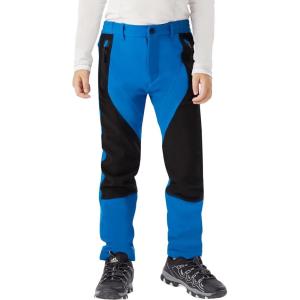imageWULFUL Kids Waterproof Snow Ski Pants Boys Girls Outdoor Winter Fleece Hiking Insulated Snowboard PantsBlueblack
