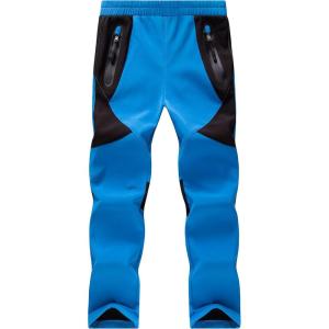 imageWULFUL Kids Waterproof Snow Ski Pants Boys Girls Outdoor Winter Fleece Hiking Insulated Snowboard PantsRoyal Blue