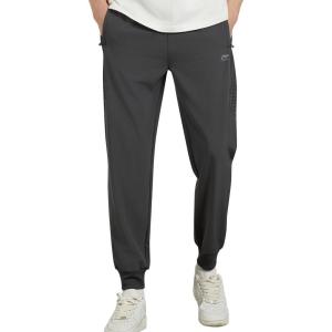 imageWULFUL Mens Athletic Running Joggers Workout Gym Pants Lightweight Track Casual Pant with Zipper PocketsDark Grey