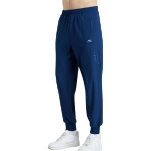 imageWULFUL Mens Athletic Running Joggers Workout Gym Pants Lightweight Track Casual Pant with Zipper PocketsNavy
