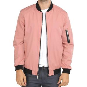 imageWULFUL Mens Casual Lightweight Jacket Softshell Flight Bomber Jacket Varsity Windbreaker
