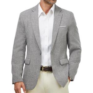 imageWULFUL Mens Casual Sport Coat Blazer Lightweight One Button Suit Jackets Dark GreyNew Large