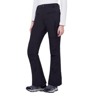 imageWULFUL Womens Snow Ski Pants Waterproof Insulated Fleece Lined Winter Softshell Hiking PantsBlack
