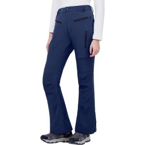imageWULFUL Womens Snow Ski Pants Waterproof Insulated Fleece Lined Winter Softshell Hiking PantsNavy